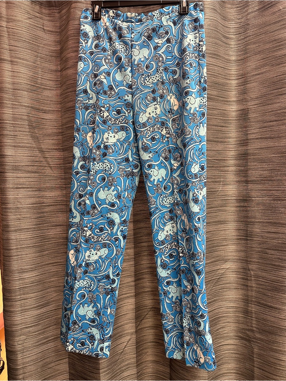 The Lilly Lilly Pulitzer Vintage Pants 70s Lions Elephants Rare Sz M/L